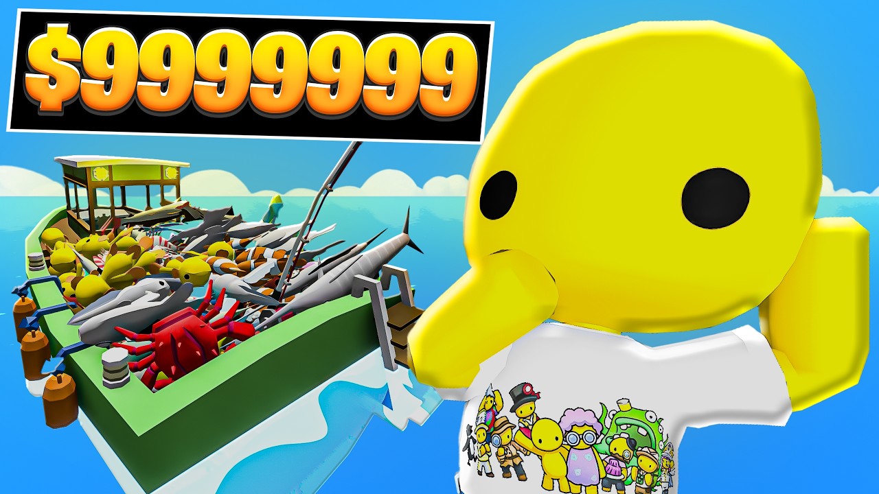 I tried to catch EVERY fish for a secret boat in Wobbly Life... how much MONEY is all this worth!?