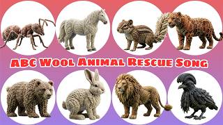 ABC Wool Animal Rescue Song 🧶🐾 | Yarn Animal Sounds & Alphabet Learning for Kids Toddlers Fun! screenshot 3