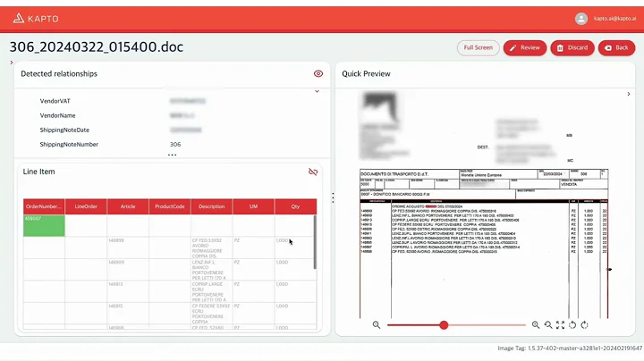 DEMO: Shipping Notes Automation with KAPTO AI