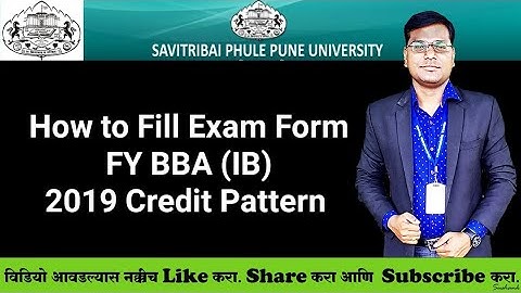 Sppu - How to Fill Exam Form - FY BBA IB 2019 Credit Pattern - Exam Oct Nov 2023