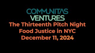 Communitas Ventures: The Thirteenth Pitch Night