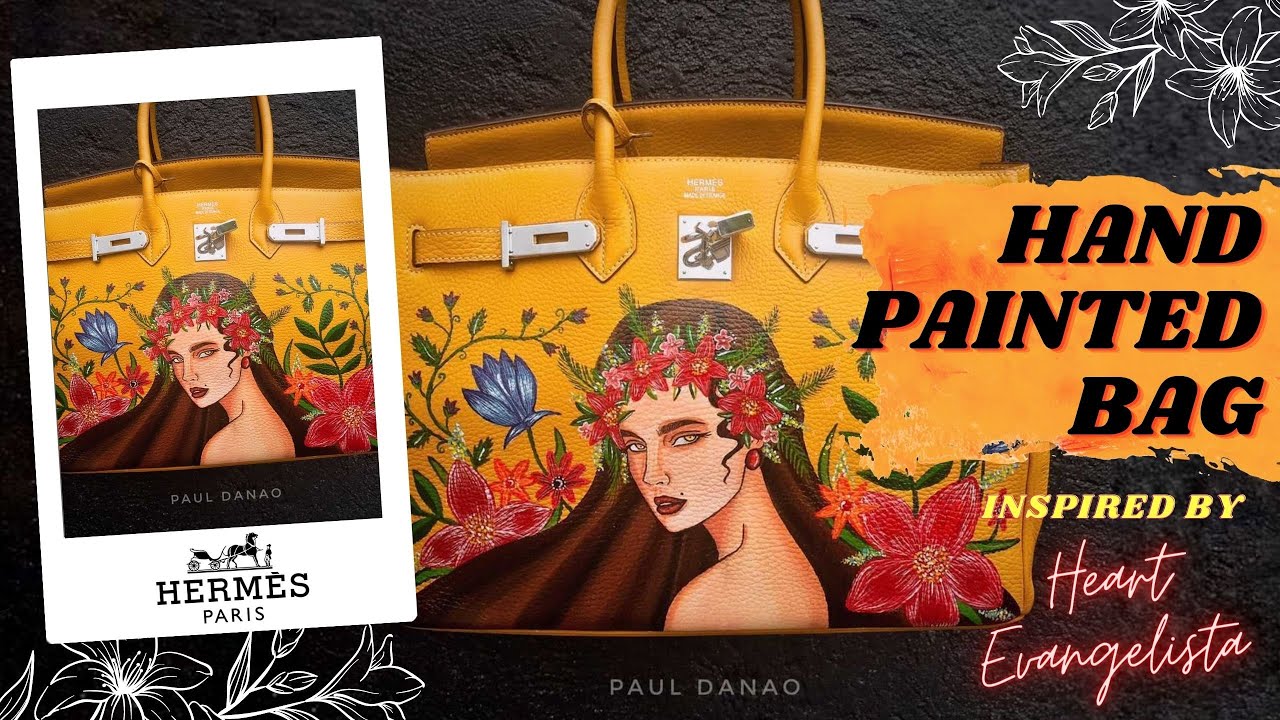 Hand-painted Hermes bags by Heart Evangelista