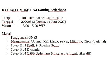 KULIAH: IPv4 Routing Sederhana 20200612 13:00