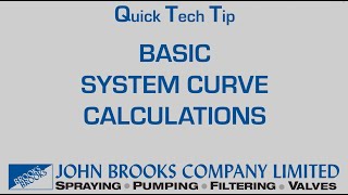 Basic System Curve Calculations by John Brooks Company