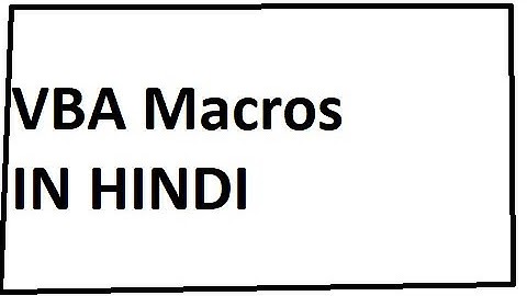 VBA Macros Power Programming in Hindi