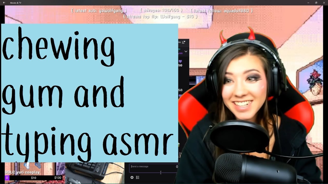 4 HR ASMR GUM CHEWING + TYPING!! (MECHANICAL KB)