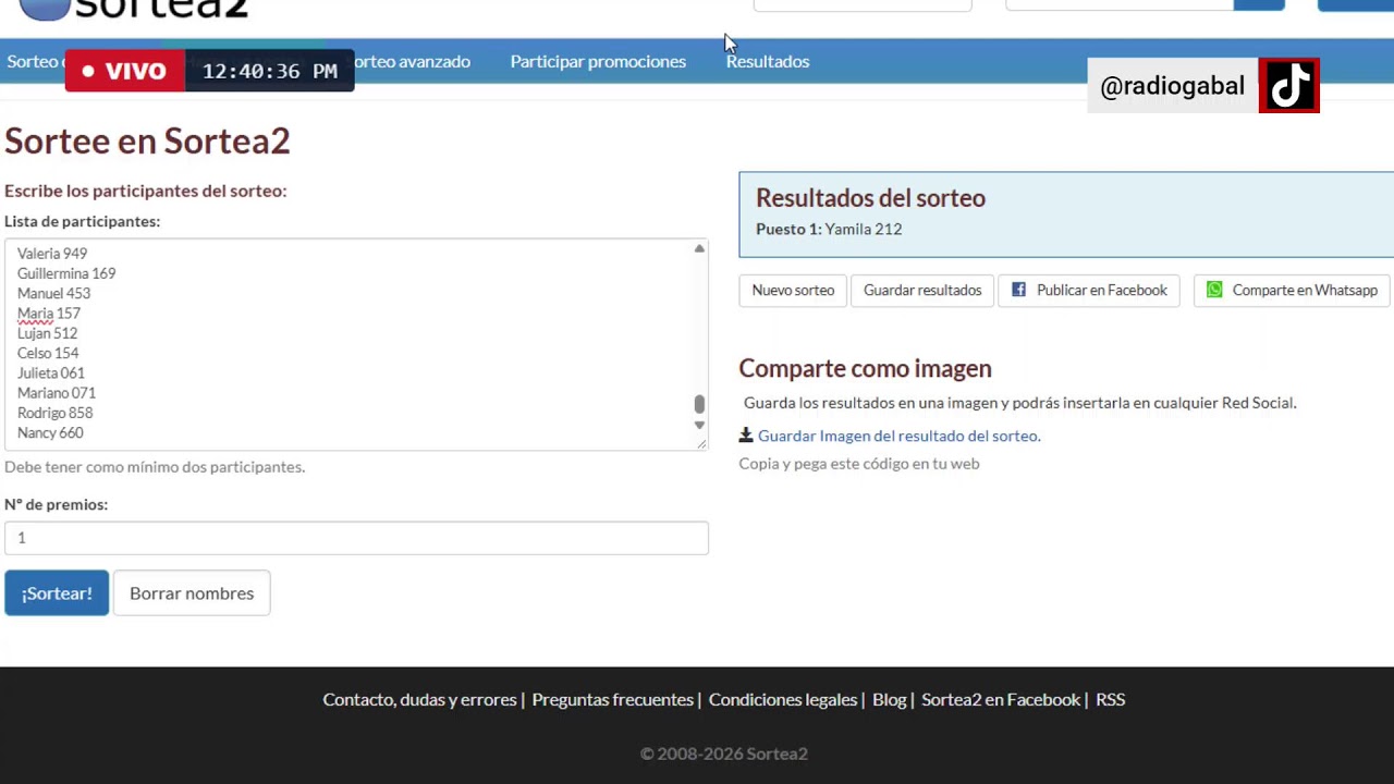 🔴[16/10/2026] - RADIO GABAL 104.1 - BALCARCE