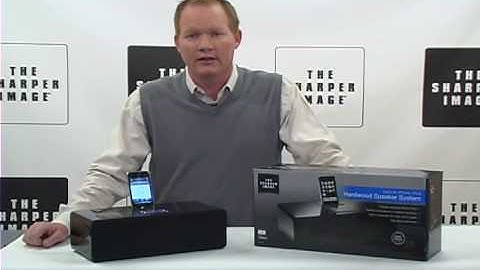 Sharper Image Hardwood Speaker Dock for iPhone/iPod