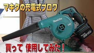 makitaのブロワ　使ってみた！　庭　洗面所　テレビの台　UB142D