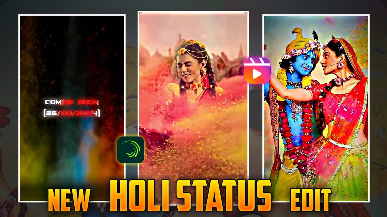 Radha Krishna Holi Video Editing Alight Motion | Happy Holi Alight Motion Video Editing
