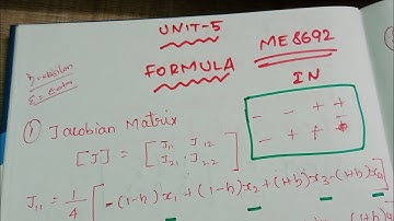 ANNA UNIVERSITY │ FEA│UNIT 5│ FINITE ELEMENT ANALYSIS│REG 2017 │ME8692│UNIT 5 FORMULA NOTES│TAMIL