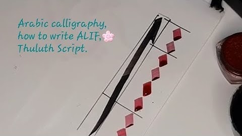 How to write "Alif" ? Arabic calligraphy/ Thuluth Script 🌸 #trending #viral #youtubeshorts #shorts