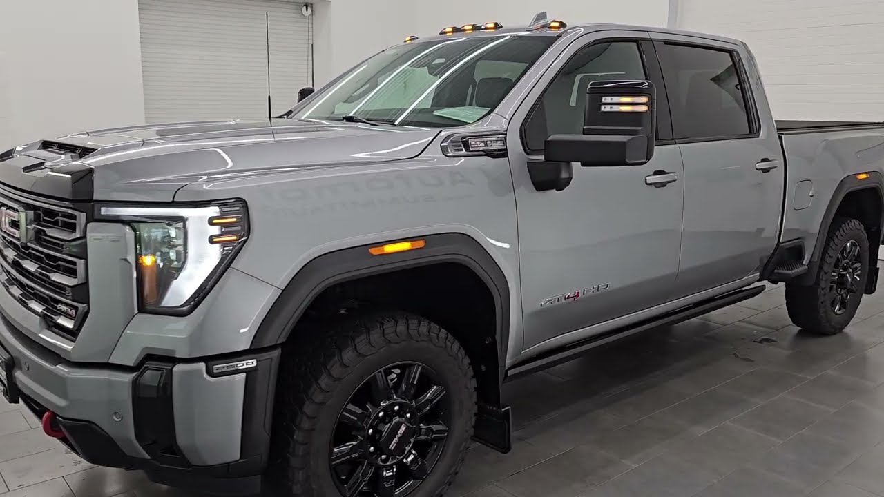 Thumbnail for 2025 GMC SIERRA 2500 AT4 PREMIUM PLUS GASSER STERLING GRAY 4K WALKAROUND 16705Z