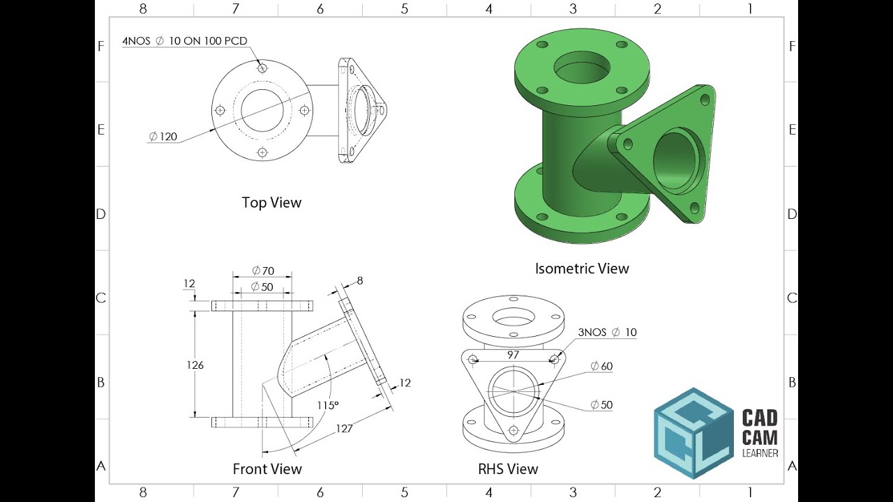 Solidworks tutorial for beginners Exercise, 3D Modeling