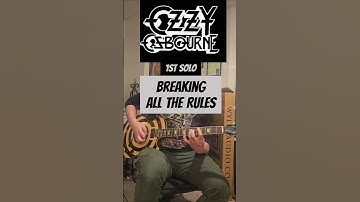 Ozzy Osbourne - Breaking All the Rules - Guitar Cover - 1st Solo - Zakk Wylde - Les Paul with EMG 81