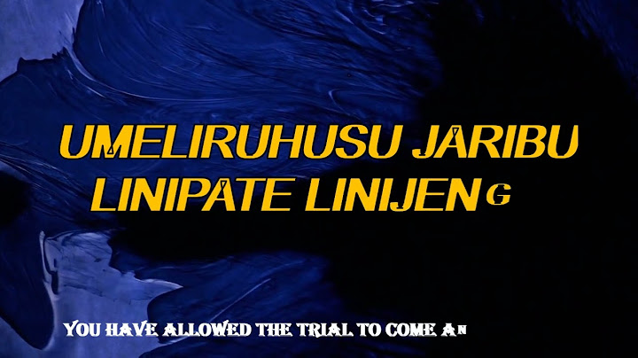 UMELIRUHUSU JARIBU LINIPATE LINIJENGE BY MINISTER THOMAS (LYRICAL VIDEO)