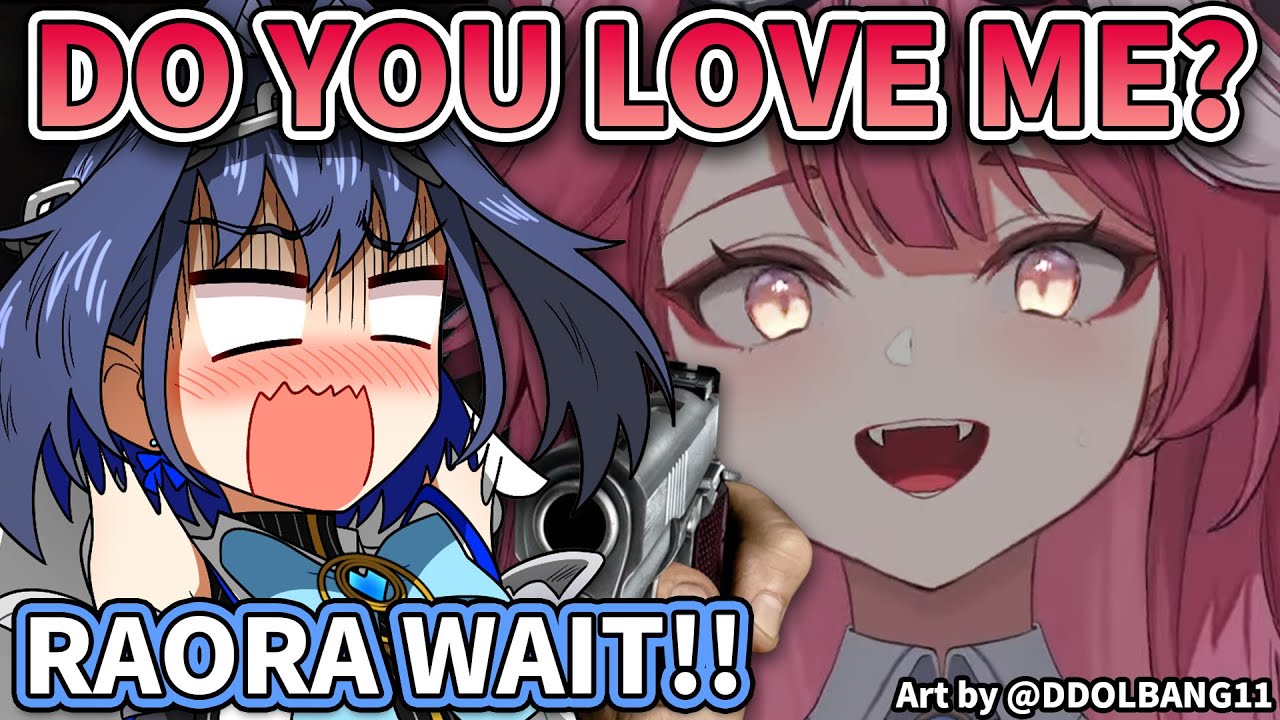 Raora Suddenly Becomes Yandere and Threaten Kronii with a Gun