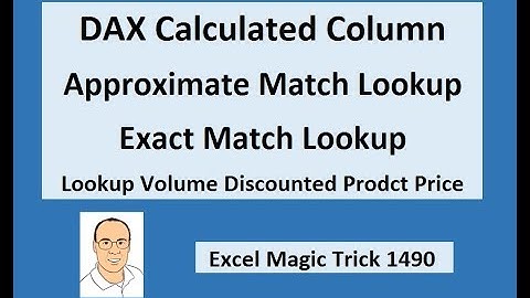 DAX Approximate Match Lookup & Exact Match Lookup Together for Discounted Product Price (EMT 1490)