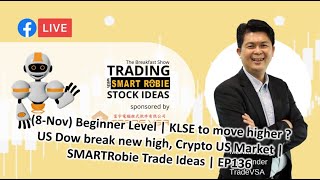 (8-Nov) Beginner | KLSE to move higher? US Dow break new high, Crypto US Market | SMARTRobie | EP136