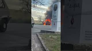 Auto a fuoco ad Appignano