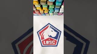 Relaxing Painting. Lille OSC Logo🤩Destek olmak için Abone olmayı unutmayın🤩 #art #logo #futbol