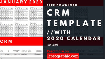 Excel CRM Template with 2020 Calendar ► Free Download
