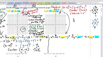 12 5 General Eq of the Circle & Completing the Square   Video