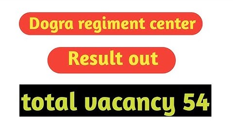 Dogra regiment result out // Dogra regiment 28 March result // #Dograresult #dograregiment #army