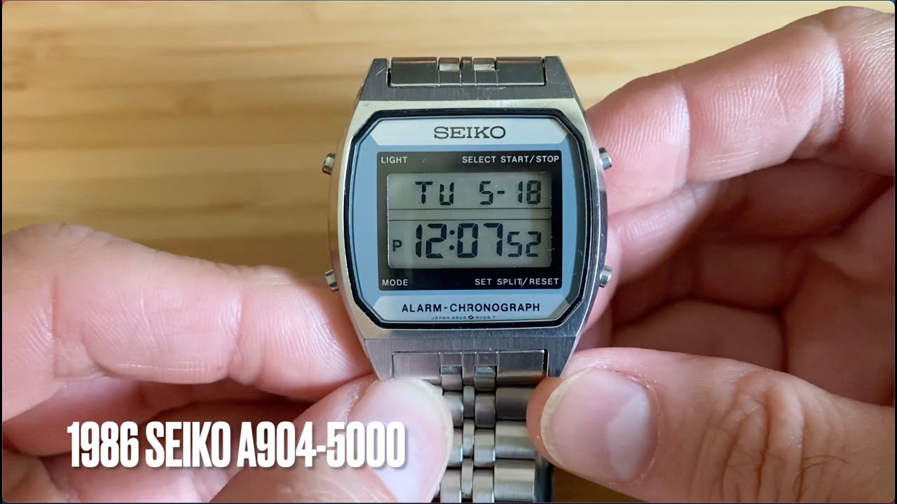 1986 Seiko A904 5000 Vintage Digital Watch - YouTube