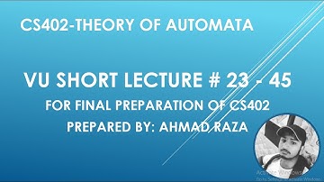 CS402 final term preparation| lec 23 to 45| by Ahmad raza in Urdu.