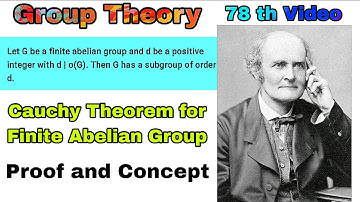 Cauchy Theorem for Finite Abelian Group | #grouptheory #abstractalgebra #cauchy 
