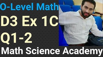 O-Level math D3|D3 Ex 1C Q1-2|Oxford math D3 Ex 1C Q1-2| Oxford 7th adition D3 Ex 1C Q1-2|math Quest