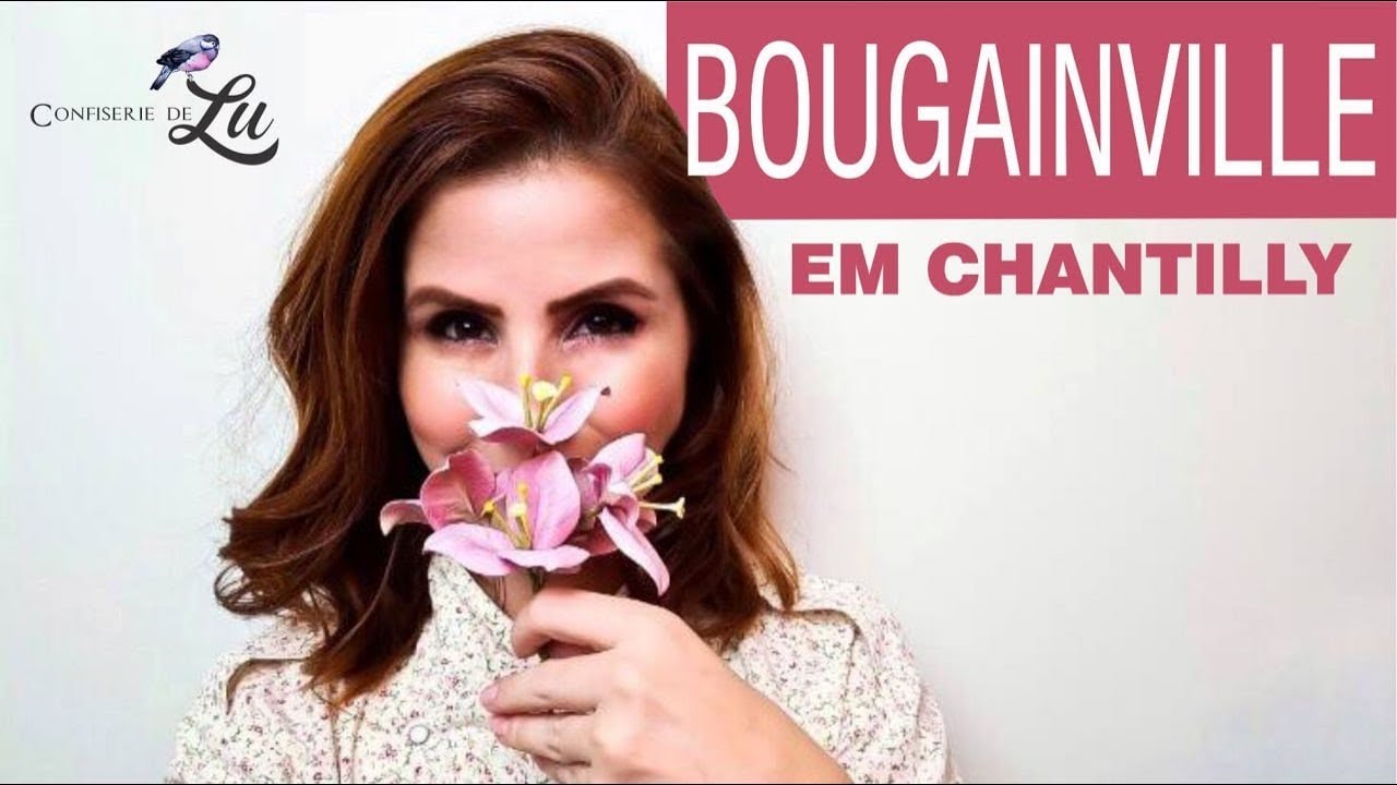 Como fazer uma flor Bougainville em massa de Chantily