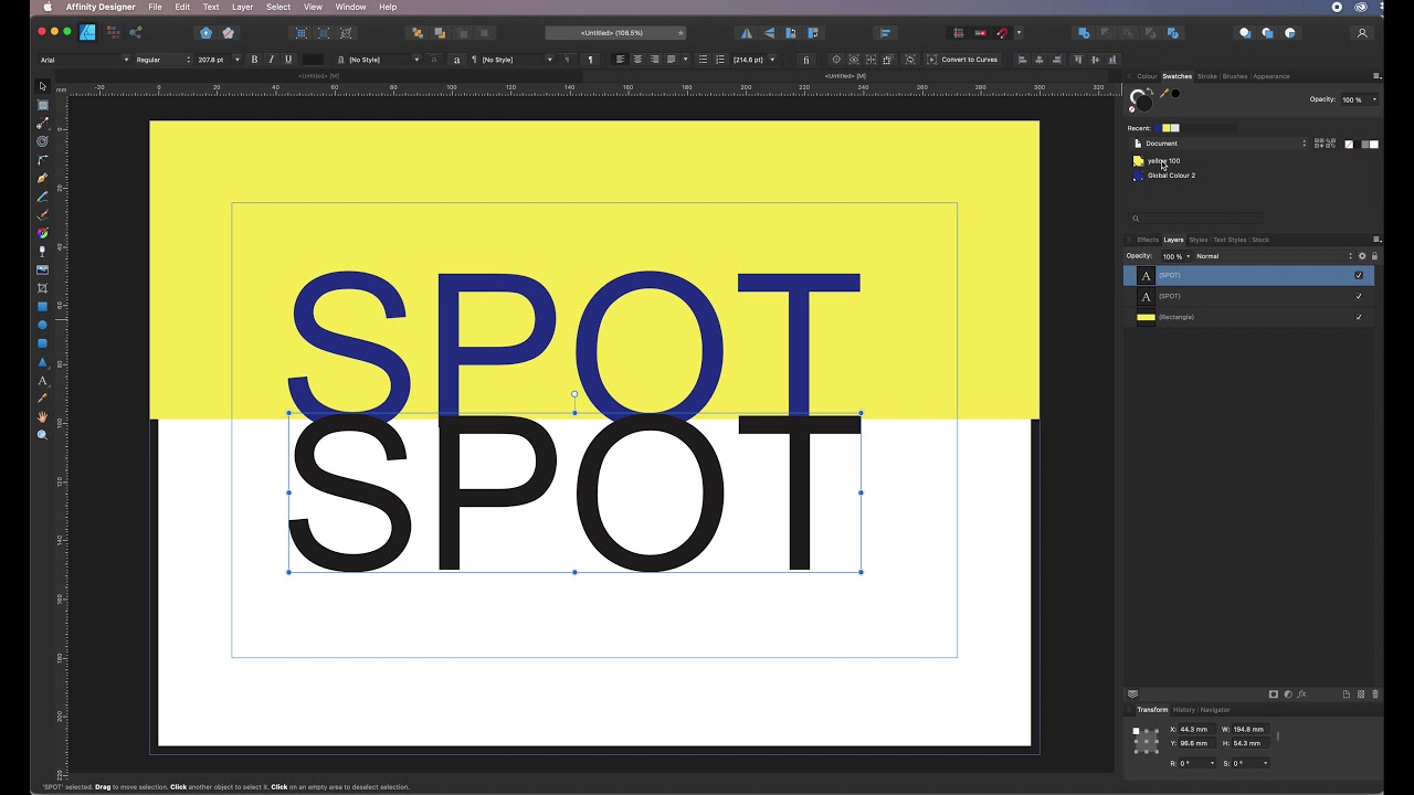 Spot color art with Affinity Designer