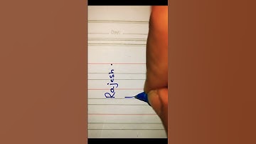signature name of Rajesh#short #youtube #art #expert #cursive #calligraphy #signature #design
