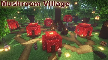 [Minecraft] Mushroom Village | Tiny House, How to Grow Mushroom