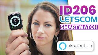 ID206 LETSCOM SMART WATCH With Amazon Alexa Built-In: Things To Know // Real Life Review screenshot 2