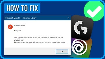 Fix Microsoft Visual C++ Runtime Error "This application has requested the runtime to terminate"