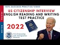 US citizenship interview English Reading and writing Test Practice video 2022