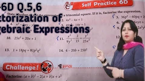 Ex-6D Q.5,6 ch-6😰 Factorization of Algebraic Expressions class 8 SChand composite maths 