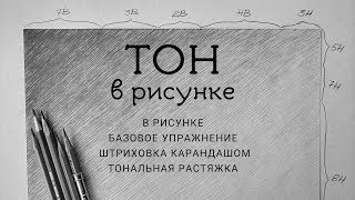 ТОН В РИСУНКЕ базовое упражнение штриховка карандашом ТОНальная растяжка