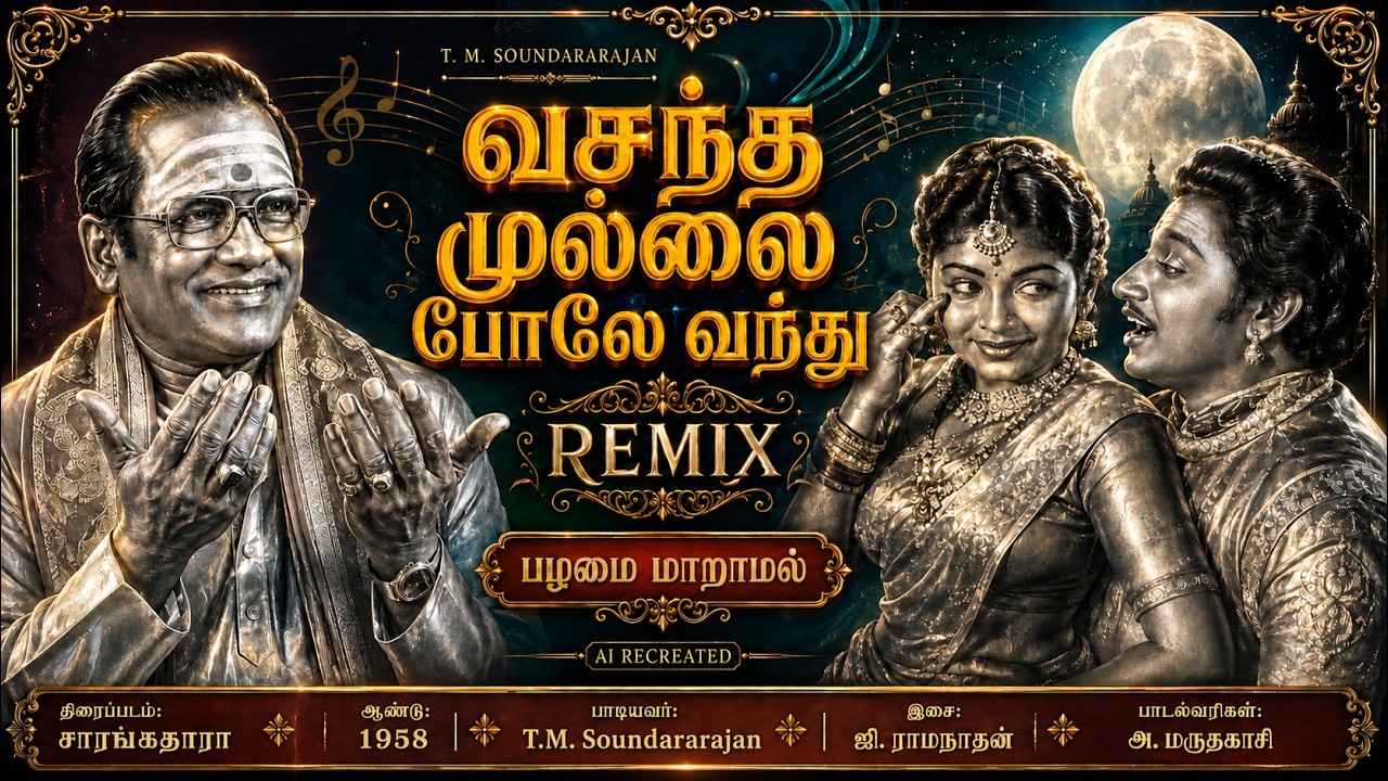 வசந்த முல்லை போலே வந்து Remix | பழமை மாறாமல் | T.M. Soundararajan | Sarangadhara | Shivaji Ganesan