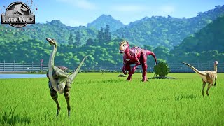 Iron-man Indominus Rex stonger dinosaur fight with Black Tyrannosaurus & Spider Shark - JWE