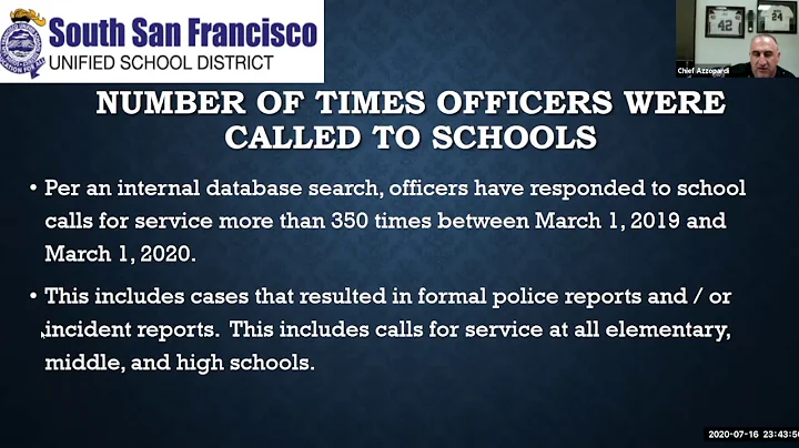 SSF Police Chief Jeff Azzopardi discusses the use of School Liaison Officers in SSF schools.
