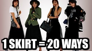 20 DIFFERENT Ways To Style A Dior Tulle Skirt In 2020 *Timeless Luxury MUST HAVE*