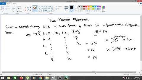 Two Pointer Approach