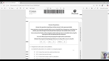 Edexcel IGCSE Computer Science Paper 2 (June- 2022) | Past Paper Practice