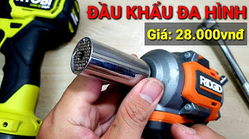 REVIEW Bộ đầu khẩu đa hình giá rẻ 2 chi tiết 7-19mm và đầu nối vuông 1/2 inch