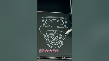 RoboArtLabor - Robot Draw #Skull ✝️💀 #robotart #drawing #art #plotter #drawingrobot #mexican #fun