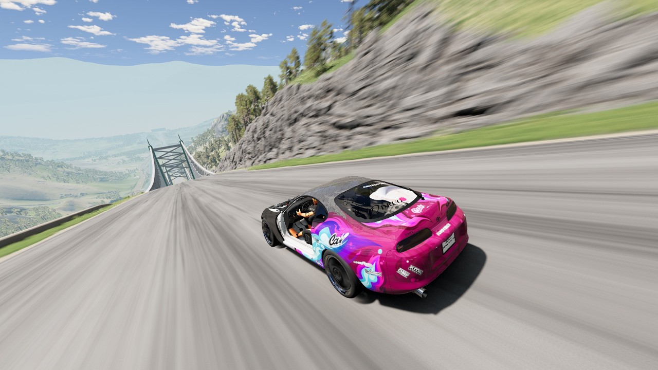 Full Throttle INSANE Long Downhill lane ! | BeamNG.drive Epic Crashes & Speed Test #45